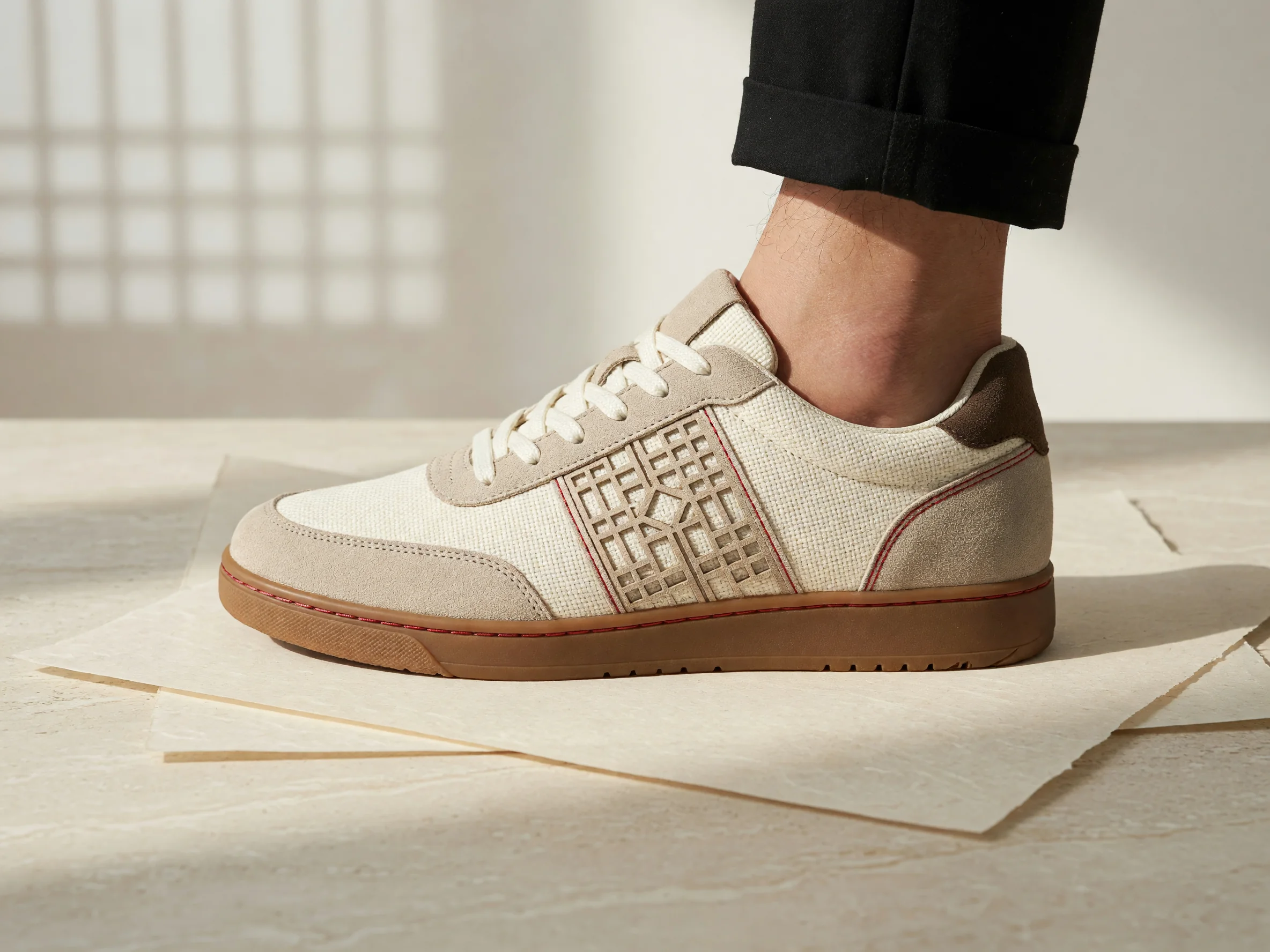 Ivory and sand Hanok Dawn sneaker concept